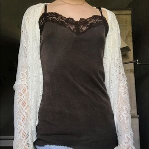 A white laced cardigan!
